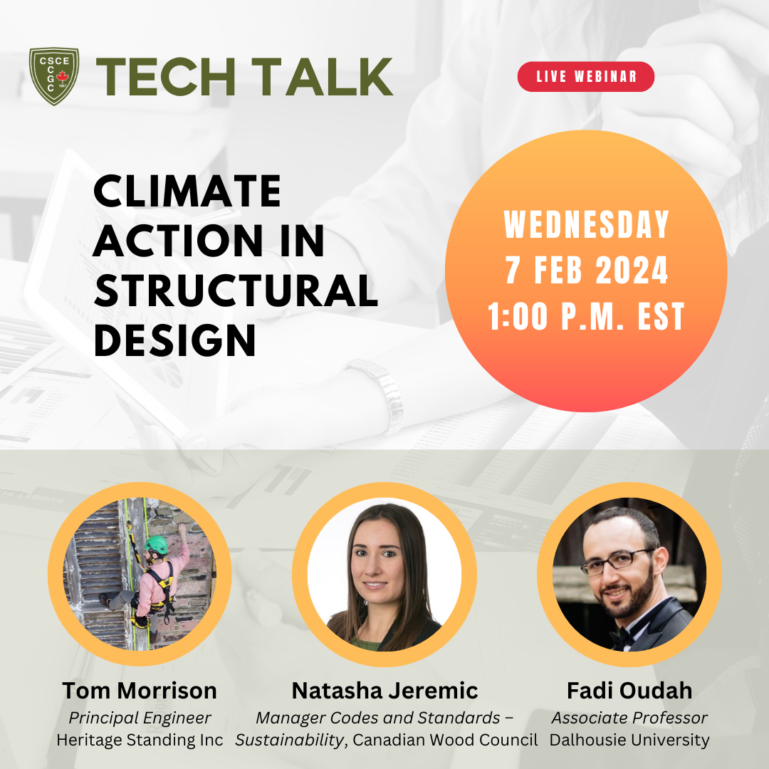 Photos of three panelists for Climate Action in Structural Design webinar